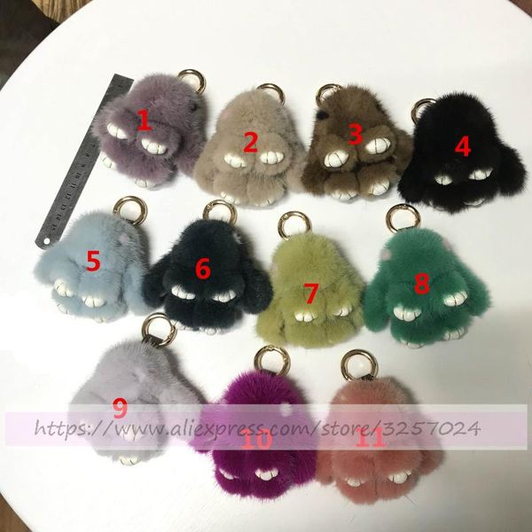 

keychains magicfur - 1 pc real 8cm mini cute doll keyring handbag purse car key ring phone keychain pendant, Silver