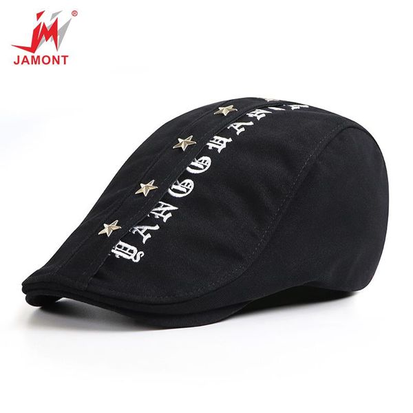 

jamont fashion men женщины берет шляпа casquette cap хлопчатобумажные шляпы для мужчины визуализации случайные солнцезащитные шляпы gorras p, Black;white