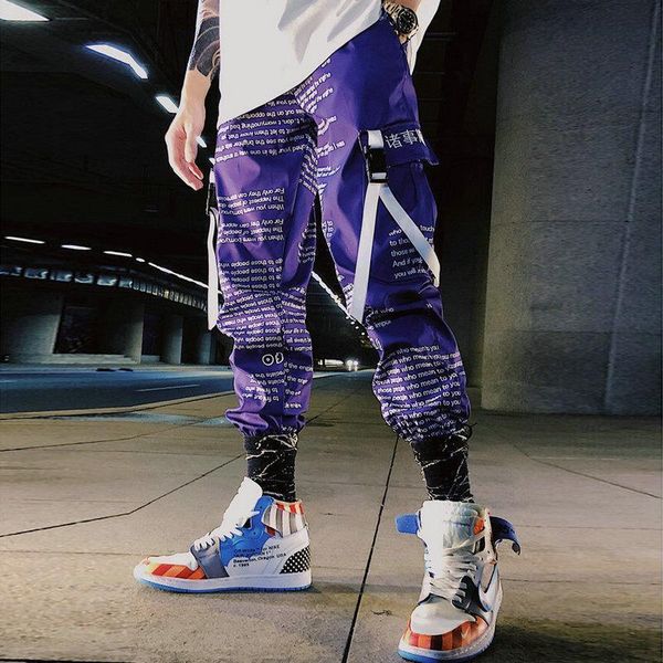 

dropshipping streetswear joggers men hip hop повседневная печать мужские гарм брюки длина лодыжки длина брюки мужчины мода женщины брюки, Black
