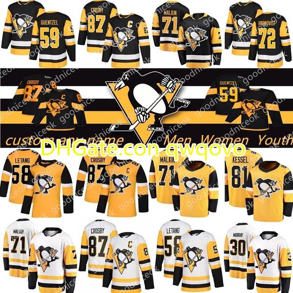 

2020 stadium series pittsburgh penguins jersey 87 sidney crosby 71 evgeni malkin 59 jake guentzel letang lemieux murray guentzel hockey, Black;red