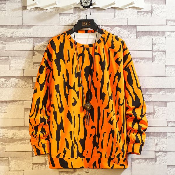

2021 spring autumn print skateboard casual new men's hip hop hoodies sweatshirts streetwear one piece brand black white ubdv