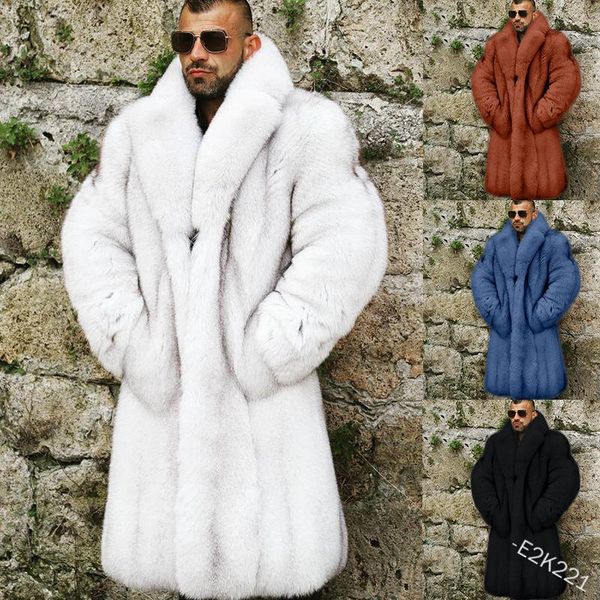 

imitional wool coat men's thicken solid color warm fashion personality outdoor wind-proof european and american clothes, Tan;black