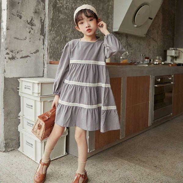 

skirt h21032021 spring new children's cotton korean girl's drs, Red;yellow