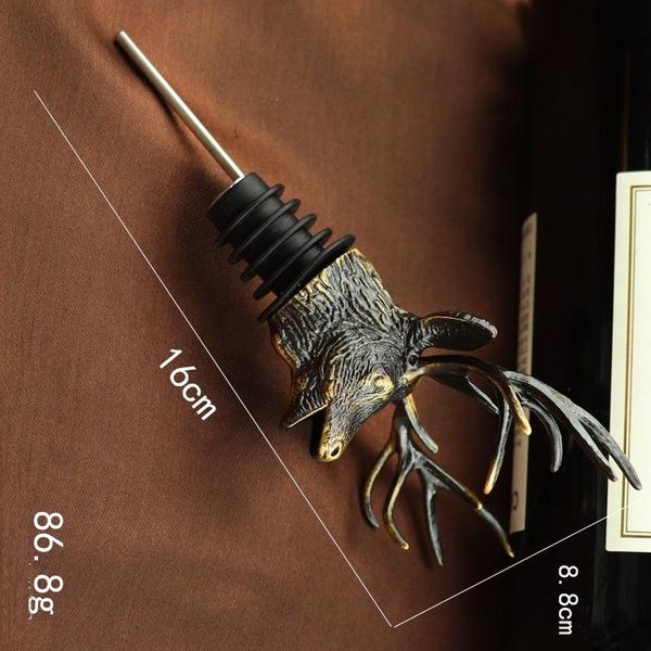 

zinc alloy deer head wine pourer decanter unique wine inflatable rod tool wine bottle ser
