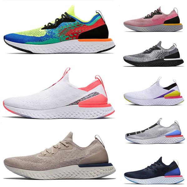 

selling trainers breathable tennis react fly knit men women run shoes all white grey volt cookies cream sport sneakers 36-45, White;red