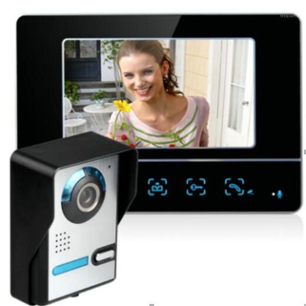 

doorbells 7 inch touch keypad 700 tvl two way intercom video door phone1