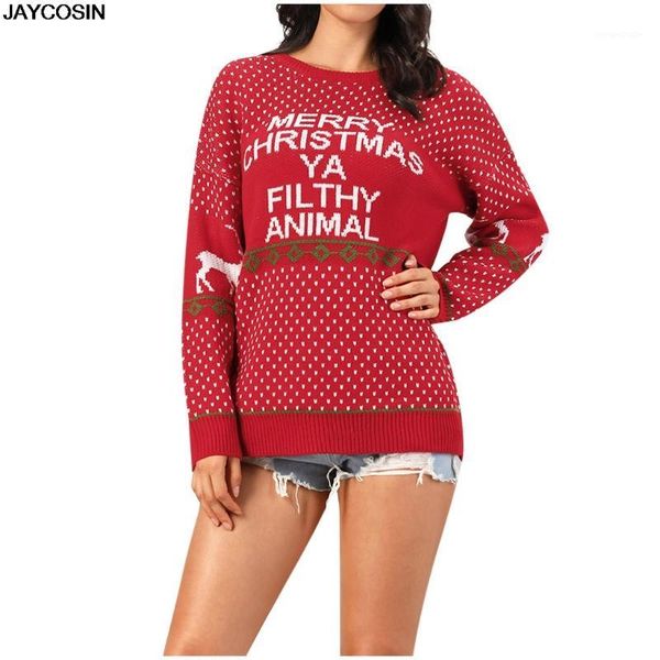 

new sweaters red christmas letter snowflake xmas patterned half-turtleneck knitted pullover women long sleeve winter warm jumper1, White;black