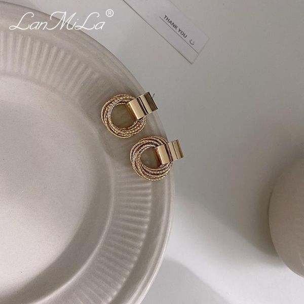 

hoop & huggie lanmila glam layered twisted earrings women jewelry, Golden;silver