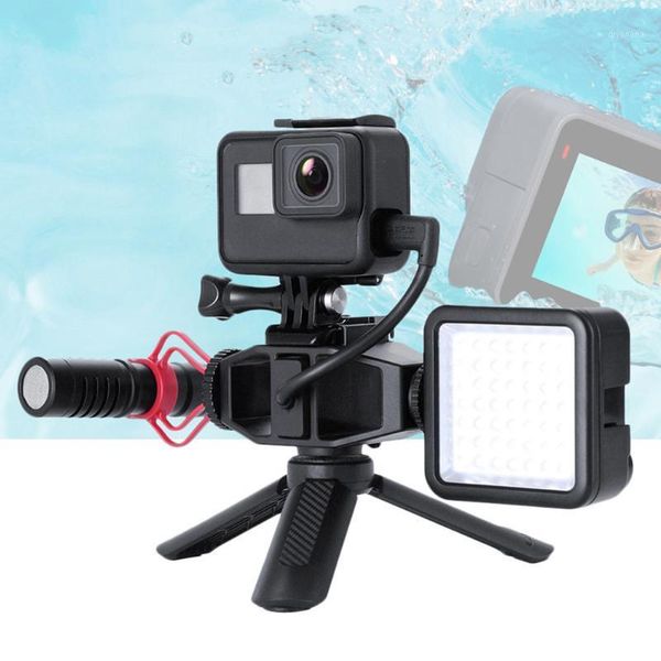 

vlog bracket adapter with 1/4inch screw cold shoe mount holder for hero 7/6 sjcam nd9981