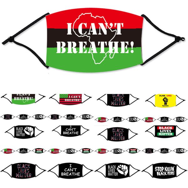 

uou2uu designer i cant breathe face washable black lives matter masks fashion mask with filter 7 n