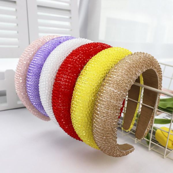 

hair accessories women baroque bands full crystal beads fashion headband hoops for girls glitter bright headdress