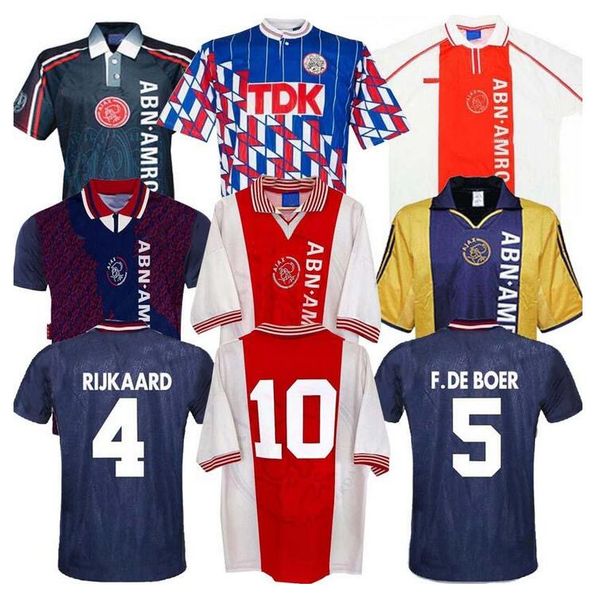 

retro classic 95 98 99 04 2005 90 ajax soccer jerseys kluivert ibrahimovic rijkaard kluivert litmanen de boer seedorf davids overmars blind, Black;yellow