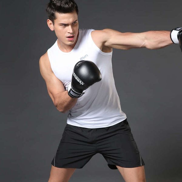 

clothes fitness men's training quick dry outdoor sports running basketball suit two piece set, Gray