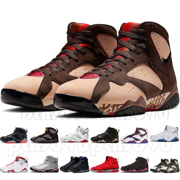 

mens basketball shoes 7 7s bordeaux hare raptor olympic ray allen patta sweater barcelona nights french blue sneaker with box size 40-45