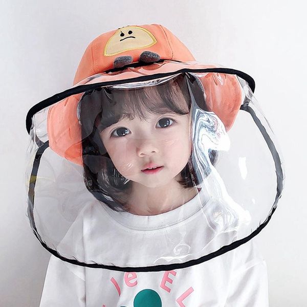 

children hat sunhat anti-spitting protective cap prevent kids from saliva dustproof cover against droplet transmission, Blue;gray