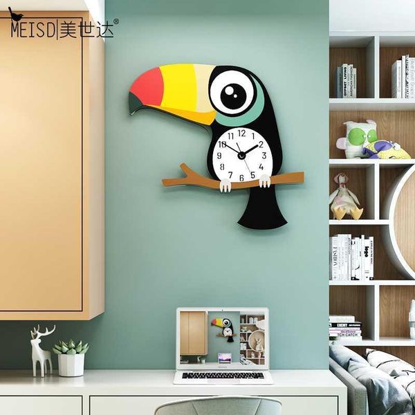 

wall clocks meisd modern design cartoon kids room decor watch quartz silent clock living home horloge arrows 1