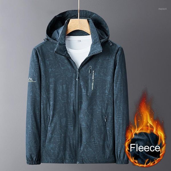 

outdoor jackets&hoodies winter fleece hiking jacket men women warm outwear waterproof windproof hood breathable fishing camping climbing jac, Blue;black