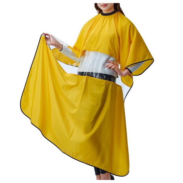 

salon professional hair styling cape,visible transparent with phone viewing window hair cutting coloring waterproof qylhkn bdehair