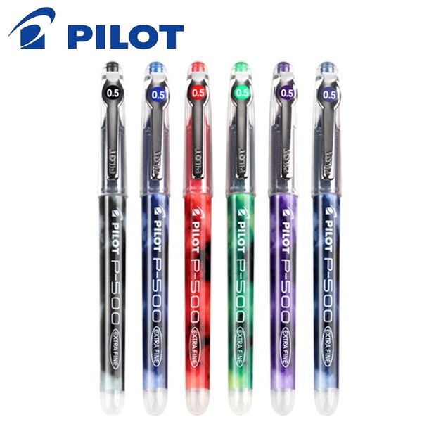 12 pezzi Set di penne pilota Pilot Precise P-500 Penne a sfera con inchiostro gel Rolling 0,5 mm Roller Punta extra fine Inchiostro a colori nero Y200709