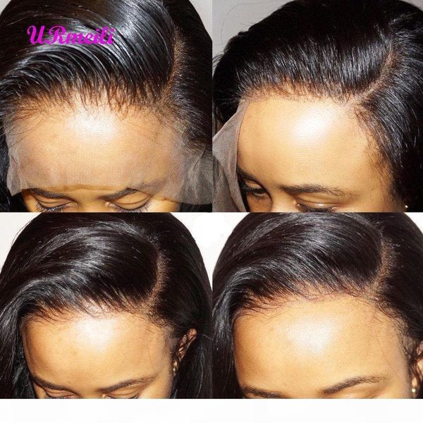 

brazilian straight lace front human hair wigs perruques de cheveux humains brazilian virgin human hair wig 150% density perruque dhgate wigs, Black;brown