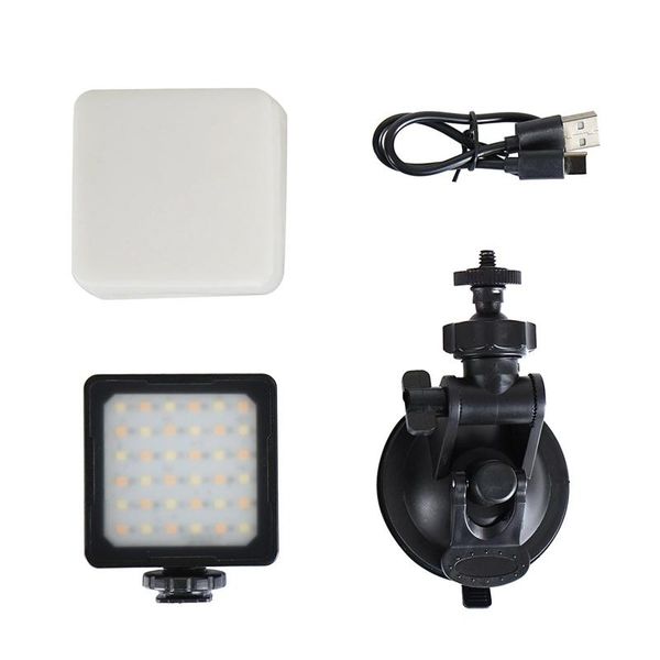 

led video light dual color 2800k-8500k 2000mah with tpu suction cup 36 lamp beads led video lamp for camera pgraphy