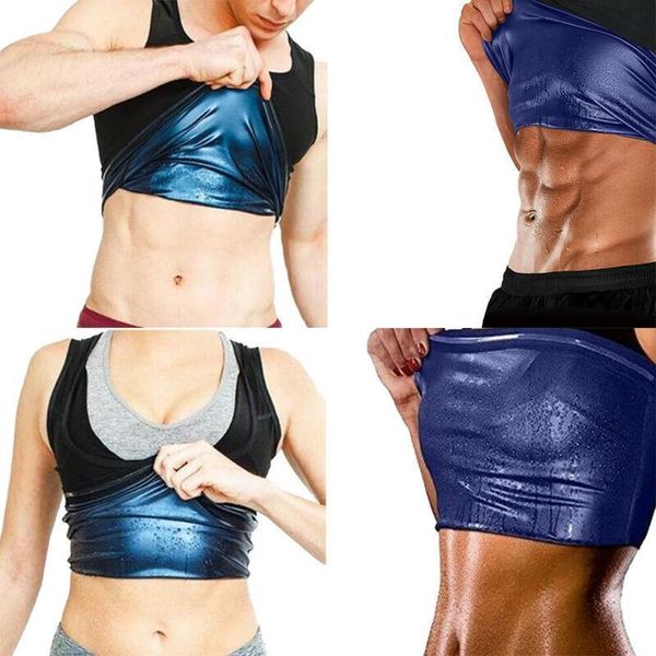 

men women body shaper sauna waist trainer sleeveless vest sweat body shaper slimming suit shapewear slimming vest hot, White
