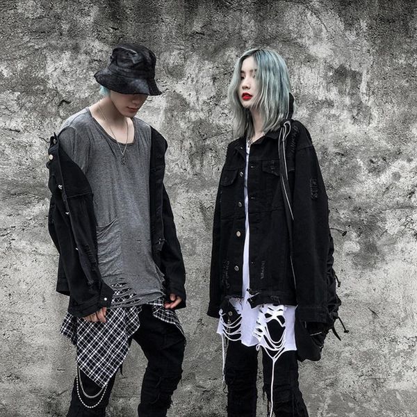 

men's jackets 2021 spring and autumn european hip-hop graffiti handsome mens cotton loose long-sleeved couple wear denim jacket, Black;brown