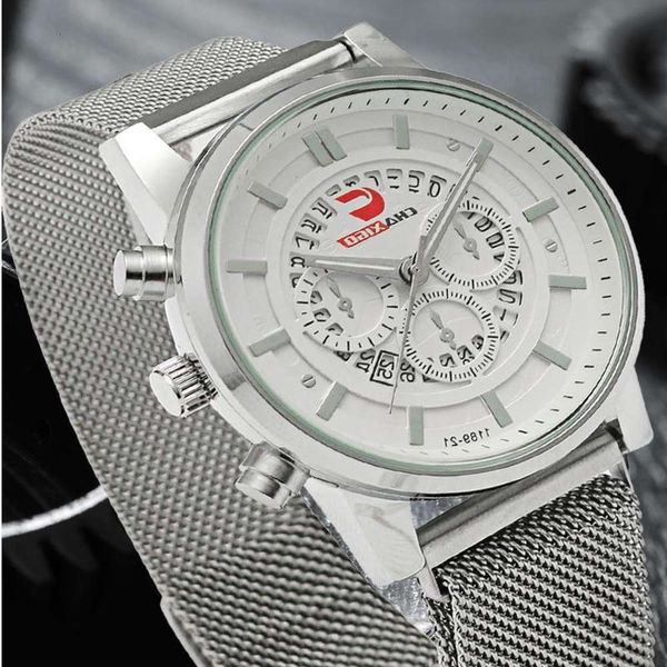 

kong high grade fully automatic hong non mechanical watch men's watch waterproof, Slivery;brown