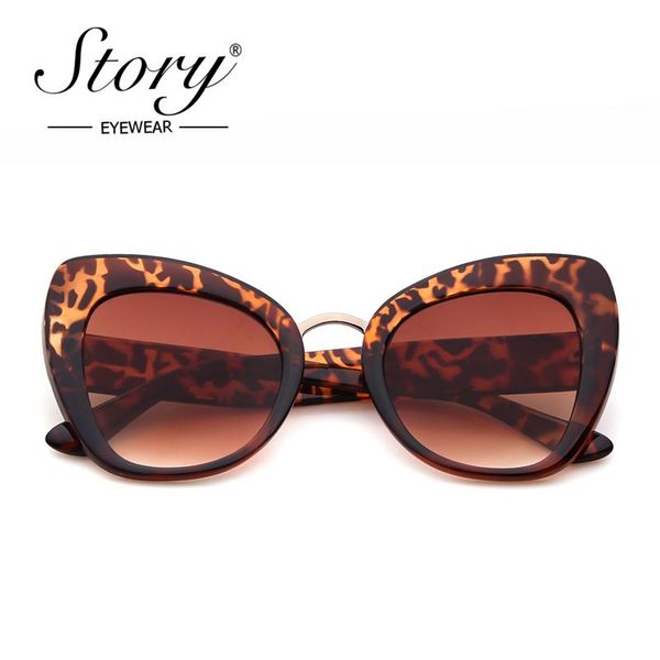 

sunglasses story fashion cat eye women 2021 brand designer vintage letter leopard twill sun glasses punk shades uv400 s6933g, White;black