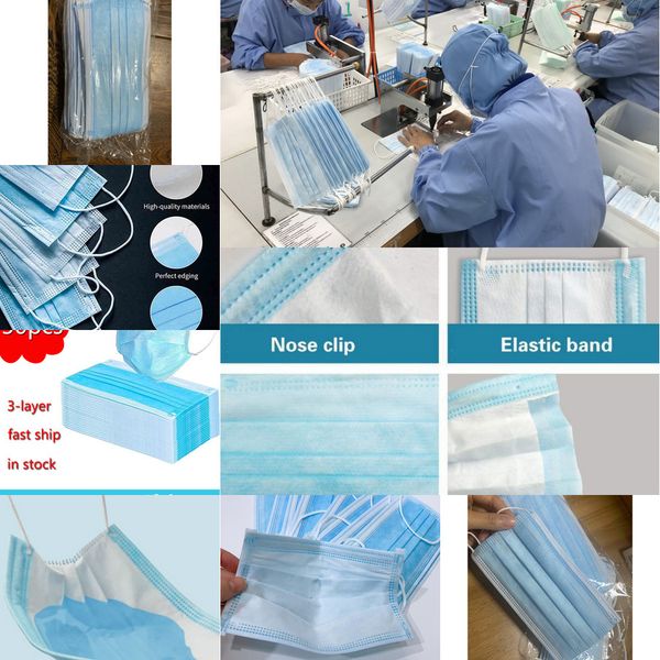 

dhl disposable non-woven masks 3ply protection and personal health mask with earloop mouth faceoutlet491z
