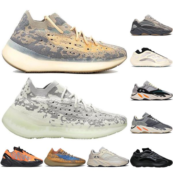

kanye west 700 blue oat non-reflective triple black mnvn running shoes women men 380 wave runner tephra mens trainers sports sneakers 36-45