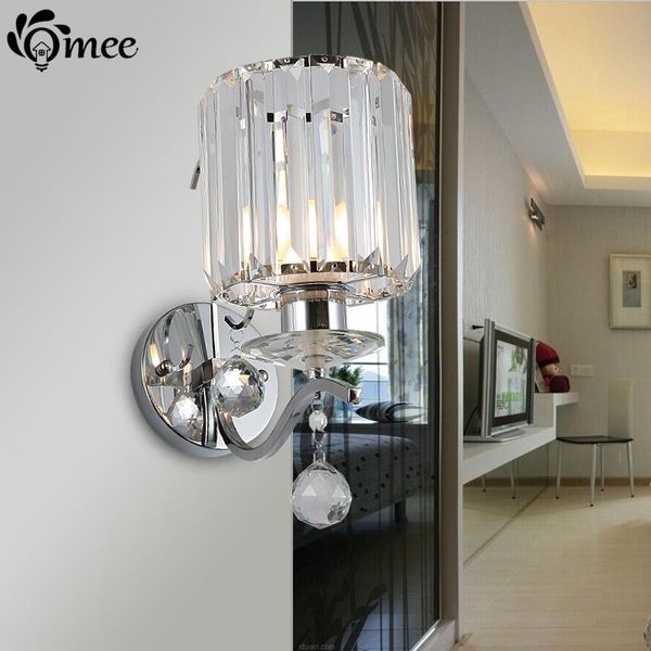 

wall lamp modern minimalist glass crystal led gold indoor living room bedroom bedside lights porch sconce lampe luminaria