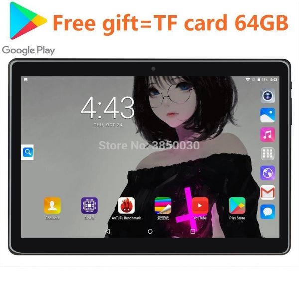 

2020 super tempered 2.5d screen 10 inch tablet pc android 9.0 os 4 core 2gb ram 32gb rom +tf card 64gb wifi gps tablet1