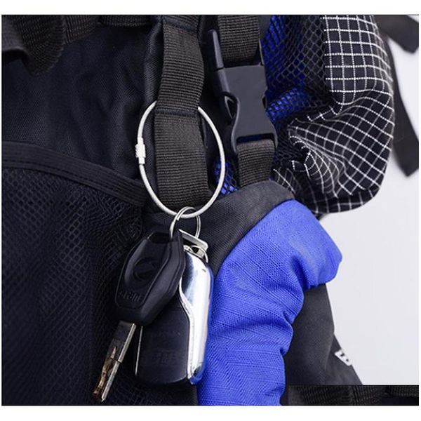 

fashion stainless steel wire cable key ring for outdoor hiking rope key chain carabiner simple and convenient da qyljnc wphome