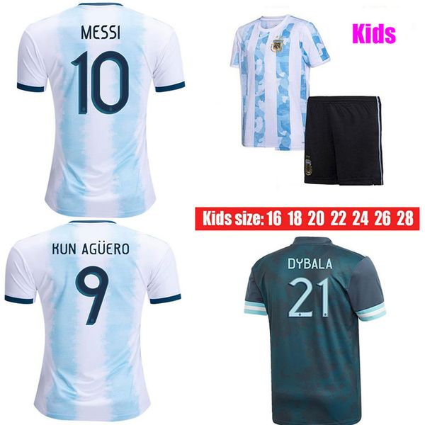 

2020 аргентина джерси 20 21 21 copa america home a джерси месси дибала агуэро россельса мартинес талиафико мужская + детская команда, Black;yellow
