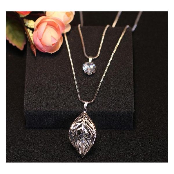 

long sweater chain pendant necklace silver double layer necklace fashion jewelry rhinestone owl eiffel tower love hear wmtrqg hat7890