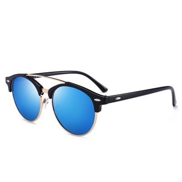 

2019 new fashion polarized men's glasses rb4346 fashionable round frame driving sunglasses, White;black