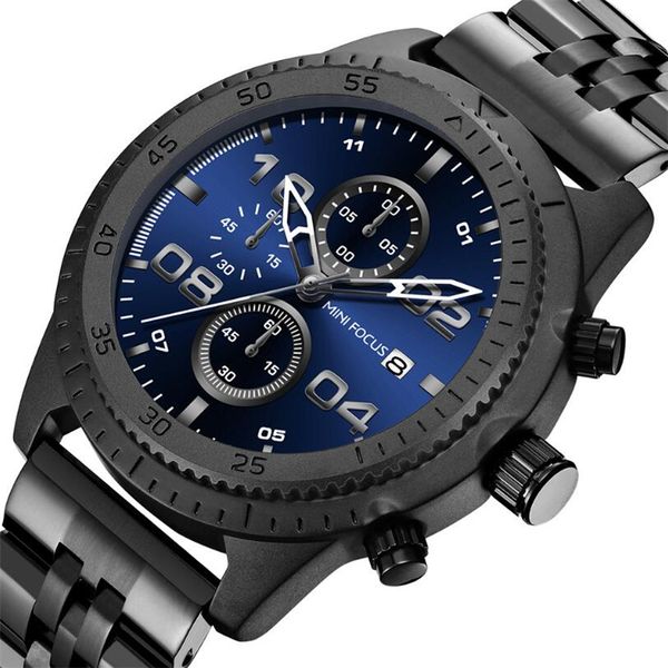 

black relogio masculino 2020 fashion casual mens watches luxury waterproof stainless steel band quartz watch, Slivery;brown
