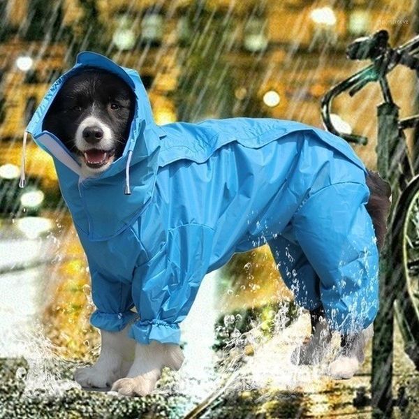 

dog apparel 2021 pet cat hooded raincoat waterproof clothes soft breathable small rainwear in 5 size1