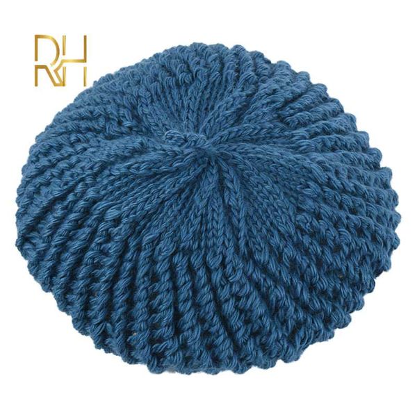 

berets women's plain color knit beret hat ladies french artist hats casual thin acrylic for women winter beanie rh, Blue;gray