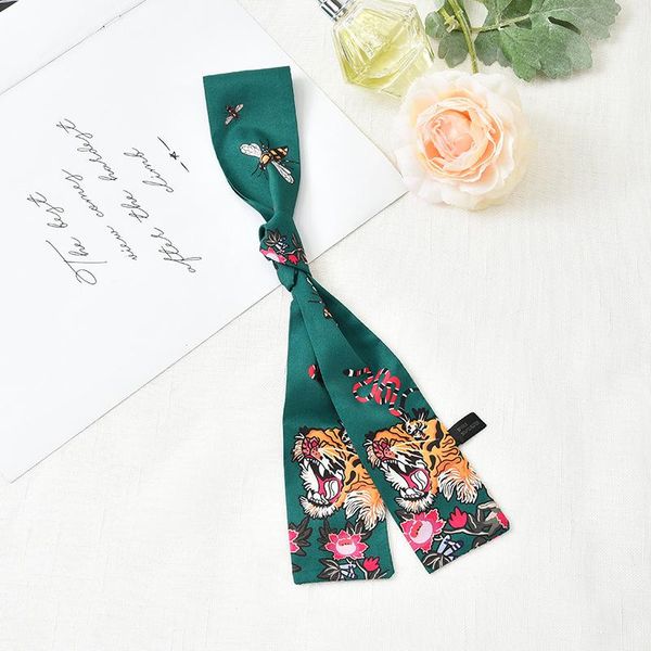 

роскошный шелковый шарф женщины длинные хиджаб волос малый шарфы handle bag ленты тигр печати шали и палантины бандана, Blue;gray