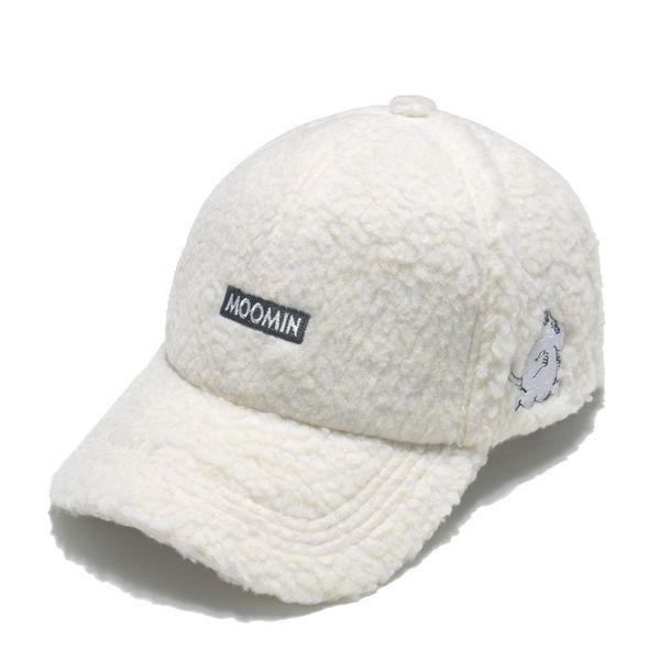 

новая шляпа ягненка женская осень и зимняя мода all-match cute concept toper partball cap plush plush baseball cap jllpqa jhhome, Black;white