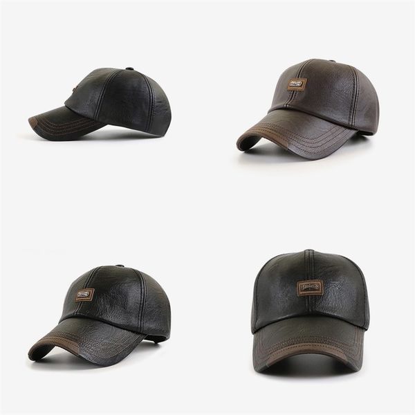 

pu material baseball cap male outdoors sport hat autumn running travel snapbacks male walk fashion classic 18yg n2, Black;white