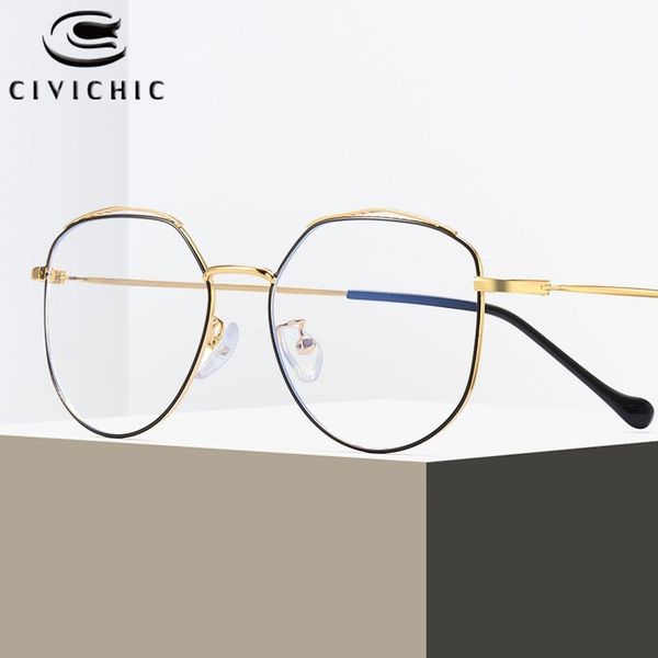 

chic anti blue light eyeglasses women retro cat eye glass men myopia optical frame computer eyewear gaming gafas luz azul cog22 t200428, Silver