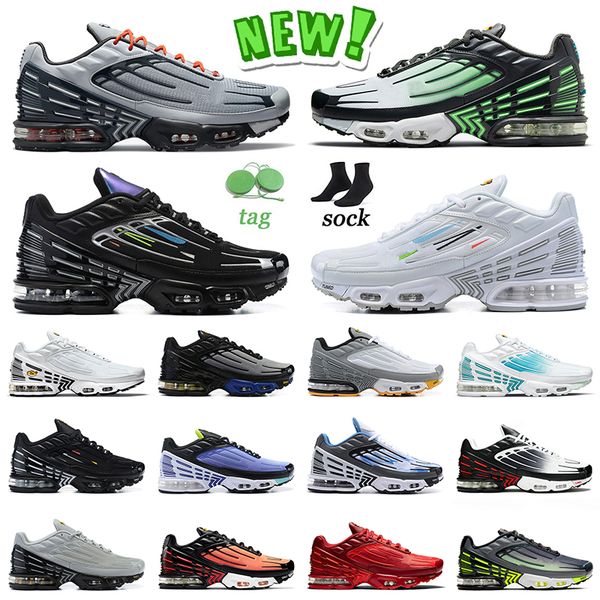 

new fashion running shoes tn plus 3 mens women sneakers green and aqua multi white triple black leather tiger neon radiant red purple grey s