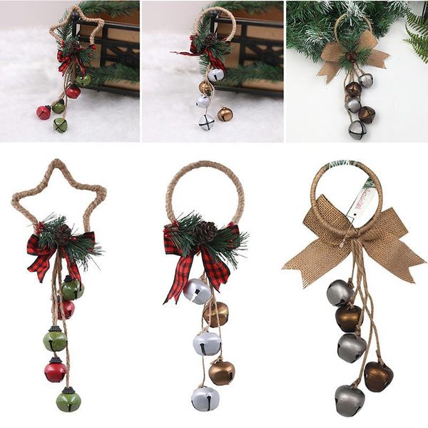 

christmas decorations retro bells made of bowknot pendant iron bell doorknob decoration tree ornaments