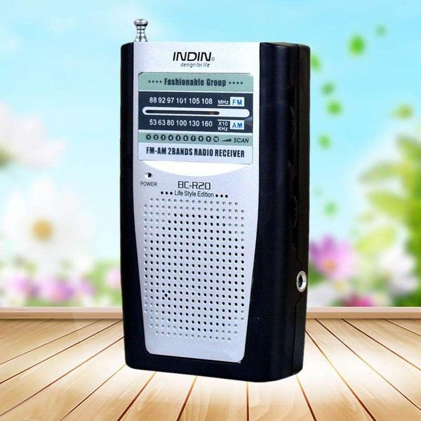 

radio pocket receiver built in speaker universal portable am/fm bc-r20 hq