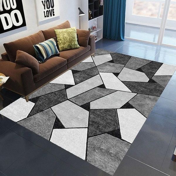 

geometric anti-slip carpet indoor printed decoration area rugs living room bedroom bedside bay window sofa floor decor mat