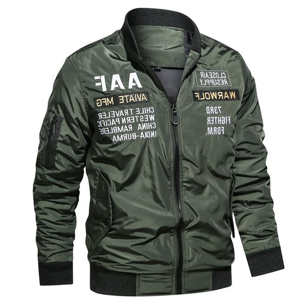 

2021 new plus size men jackets stand collar air force pilot coat military tactical men's autumn warm casual flight jacket, Black;brown