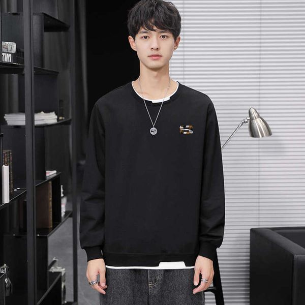 

elastic autumn winter men's round neck sports leisure sweater pullover youth fashion 9506, Gray